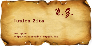 Musics Zita névjegykártya